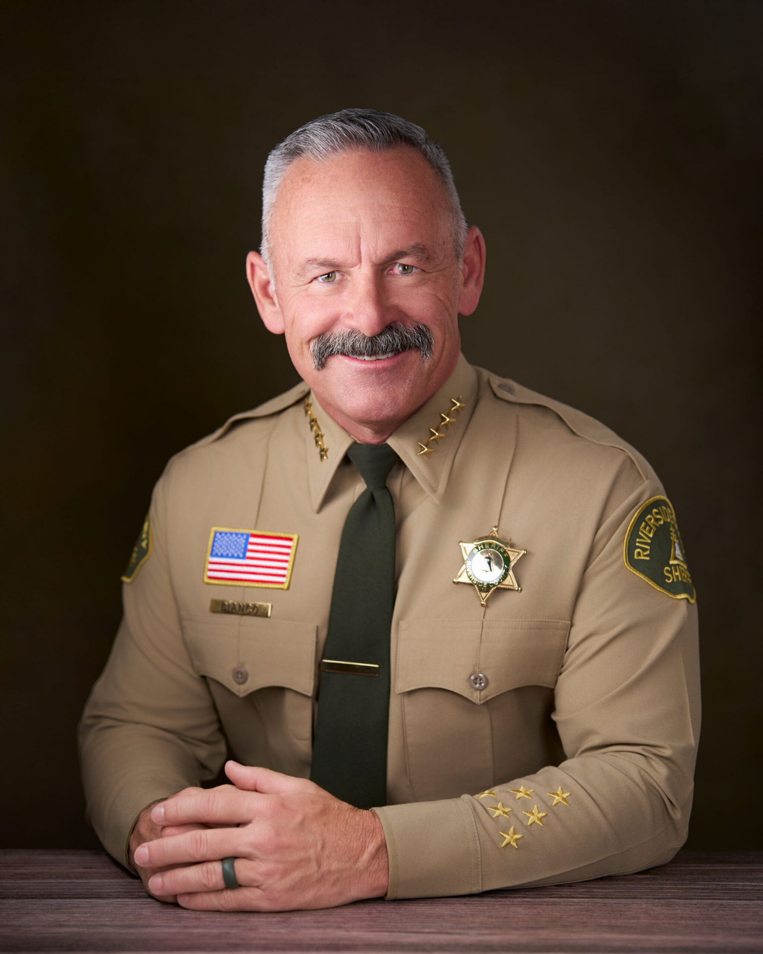 Official portrait of Sheriff Chad Bianco in uniform